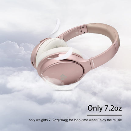 Buy INFURTURE Rose Gold Active Noise Cancelling Headphones with Microphone Wireless Over Ear Bluetooth in India