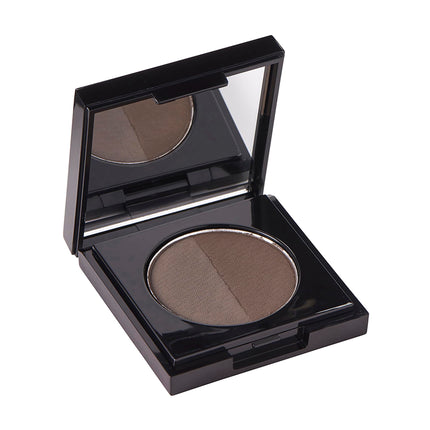 Arches & Halos Duo Luxury Brow Powder - Two-for-One Versatile Compact Powder - Get Full, Defined Brows - Vegan and Cruelty Free Makeup - Charcoal - 0.88 oz