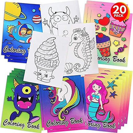 Buy ArtCreativity Assorted Mini Coloring Books - Bulk Pack of 20 Small Color Booklets in 5 Designs - in India