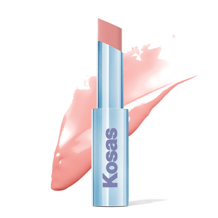 Kosas Wet Stick Moisturizing Shiny Sheer Lipstick with Ceramides, Hyaluronic acid, Peptides and Mango Butter - Soothes, Softens, and Moisturizes Lips – Baby Rose