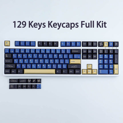 buy Hyekit PBT Keycaps 119 Keys Blue Samurai Keycaps Dye-Sublimation Ninja PBT Keycap Set Cherry Profile in India