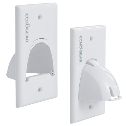 buy ECHOGEAR White in Wall Cable Hider for Wall Mount TV - Single Gang Pass Through Pair with Drywall Brackets Included - Manage 8 Low Voltage Cords Behind The Wall - Quick Install with Wall Template in india