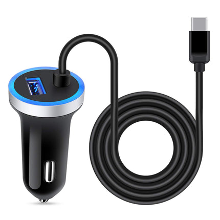 buy USB C Car Charger, 3.4A Fast Charging Car Adapter+3ft Type C Cable for Samsung Galaxy S24 S23 S22 S21 in India