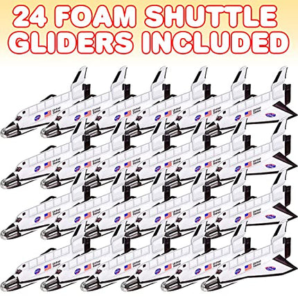 buy ArtCreativity Space Shuttle Gliders, Set of 24, Flying Toys for Boys & Girls, Made of Foam Material, in India