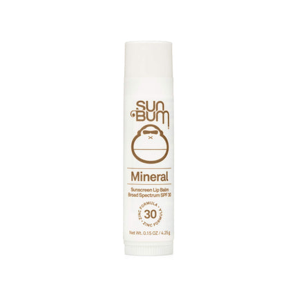 Sun Bum SPF 30 Mineral Sunscreen Lip Balm | Vegan and Hawaii 104 Reef Act Compliant (Octinoxate & Oxybenzone Free) Broad Spectrum Natural Lip Care with UVA/UVB Protection | .15 oz