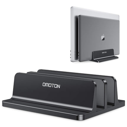 Buy OMOTON Updated Dock Version Vertical Laptop Stand, Double Desktop Stand Holder with Adjustable in India