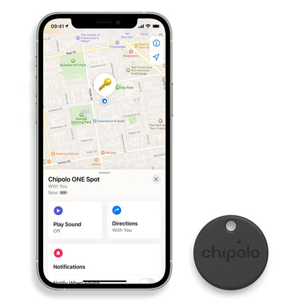 buy Chipolo ONE Spot - 4 Pack - Finder, Bluetooth Tracker - Works with The Apple Find My app (only for iOS) - Almost Black in India