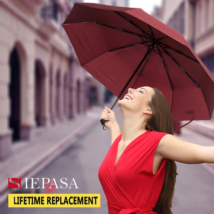 buy SIEPASA Windproof Travel Compact Umbrella-Automatic Umbrellas for Rain-Compact Folding Umbrella in India