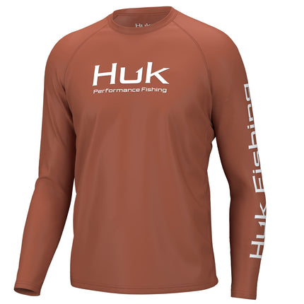 Buy HUK Men's Standard Pursuit Vented Long Sleeve, 30 UPF Fishing Shirt, Baked Clay, Large in India
