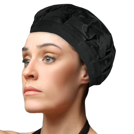 Tifara Beauty Deep Conditioning Cordless Heat Cap for Spa Care at Home, Gel Thermal Technology for Scalp Treatment, Natrual Hair Steamer Gel Cap, Black