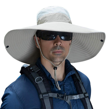 6" Wide Brim Sun Protection Hat Outdoor Unisex Bucket Hats for Hiking Beach Fishing Safari Garden Lawn Yard Work Kayaking
