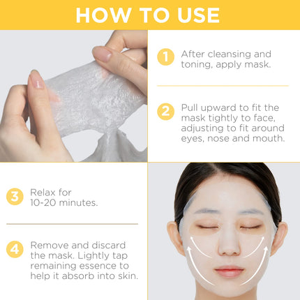 MEDIHEAL Best Korean Sheet Mask - Vita Essential Face Mask 10 Sheets Vitamin Mask For All skin types Smoothing Tightening Toning up Brightening