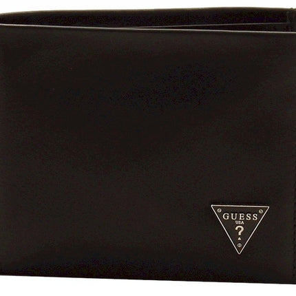 Buy Guess Men's Leather Passcase Wallet, Black Plaque, One Size in India India