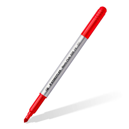 Buy Staedtler Noris Club 320 NWP12 Fibre-Tip Pen with 2 Tips Pack of 12 in Soft Plastic Case in India India