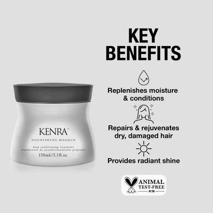 Kenra Nourishing Masque | Deep Conditioning Treatment | Replenishes Moisture & Conditions | Repairs & Rejuvenates Dry, Damaged Hair | Provides Radiant Shine| All Hair Types | 5.1 fl. Oz (2-Pack)