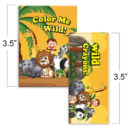 buy ArtCreativity Zoo Animal Mini Coloring Book Kit (12 Sets) Each Set Includes 1 Small Color Book and 4 in India