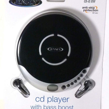 Buy Jensen CD Portable Personal CD Player with 60 Seconds Anti-Skip Protection, FM Radio & Bass Boost + Stereo Earbuds - Black in India.