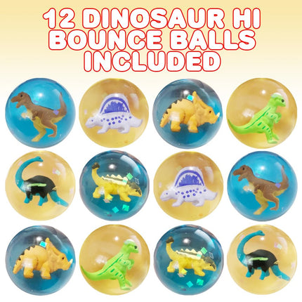 buy ArtCreativity Dinosaur High Bounce Balls, Set of 12, Balls for Kids with 3D Dinosaur Inside, Outdoor in India