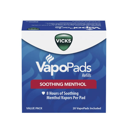 Vicks VapoPads, 20 Count – Soothing Menthol Vapor Pads for Vicks Humidifiers, Vaporizers, Waterless Vaporizers, and Plug-Ins, VSP-19