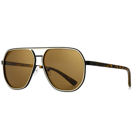SUNGAIT Polygon Aviator Sunglasses for Men Polarized Trendy Square Sun Glasses Retro Pilot Shades UV Protection