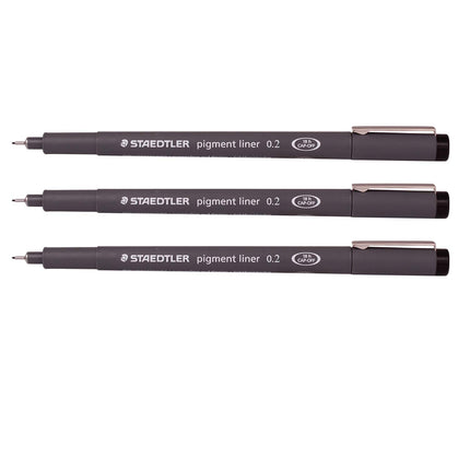 Buy Staedtler 0.2 mm Pigment Liner Fineliner Sketching Drawing Drafting Pens Pack of 3 in India India