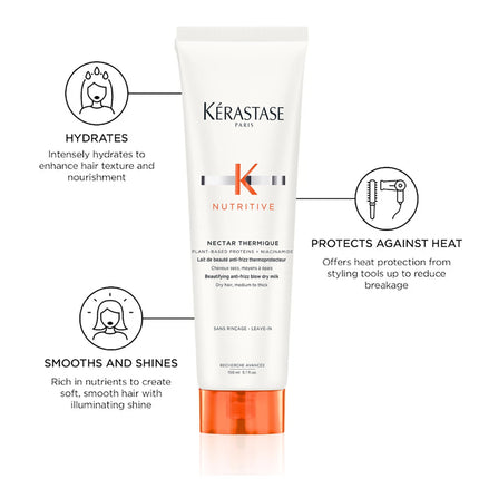 buy KERASTASE Nutritive Heat Protecting Cream | Nourish and Smooth Frizz | Instant Softness & Shine in India
