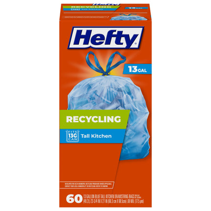 Buy Hefty Recycling Trash Bags, Blue, 13 Gallon, 60 Count in India India
