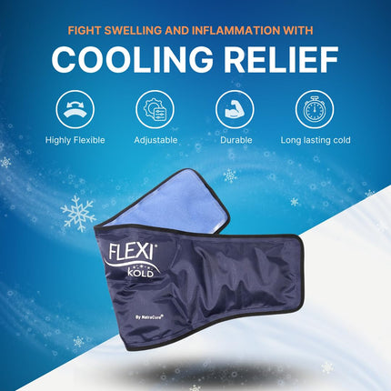 buy FlexiKold Neck Ice Pack Wrap with Straps – Ice Packs for Injuries Reusable, Flexible Neck Pain Relief, Ice Pack for Neck – Neck Cooling Wraps, Cold Compress, Cooling Neck - 6301-COLD-STRAP in India.