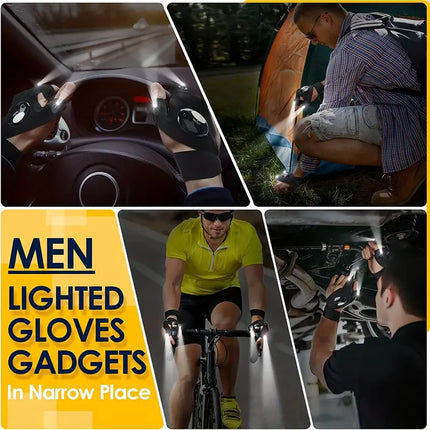 LED Flashlight Gloves: Hands-Free Gadget Lights for Camping, Fishing, and Repairing