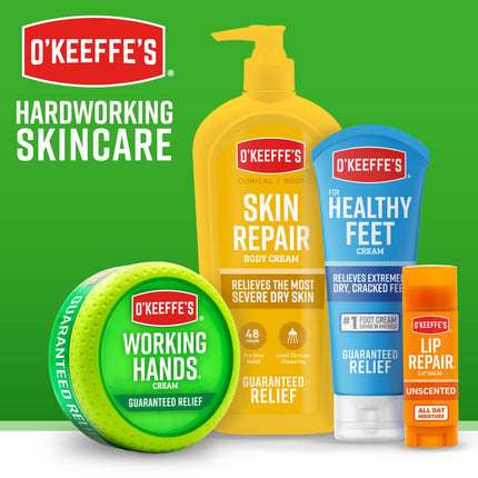 O'Keeffe's for Healthy Feet Foot Cream, Guaranteed Relief for Extremely Dry, Cracked Feet, Instantly Boosts Moisture Levels, 6.4 Ounce Jar, Value Size, (Pack of 2)