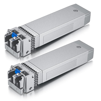 10Gtek 10GBase-LR SFP+ Transceiver, 10G 1310nm SMF SingleMode Fiber Optic Module, 10km, for Cisco SFP-10G-LR, Meraki MA-SFP-10GB-LR, Ubiquiti UniFi UF-SM-10G, Fortinet, Mikrotik, Netgear, Pack of 2