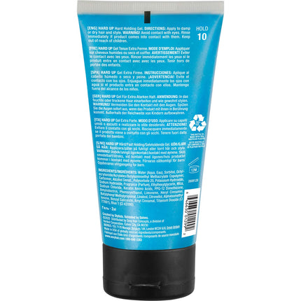 SexyHair Style Hard Up Hard Holding Gel, Extreme Hold | Non-Flaking Formula | All Hair Types, 5.1 Fl Oz