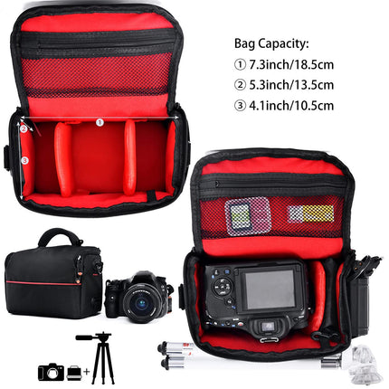 buy FOSOTO Compact Camera Shoulder Bag Case with Waterproof Rain Cover Compatible for Canon EOS M50 PowerShot G7X Mark II in India