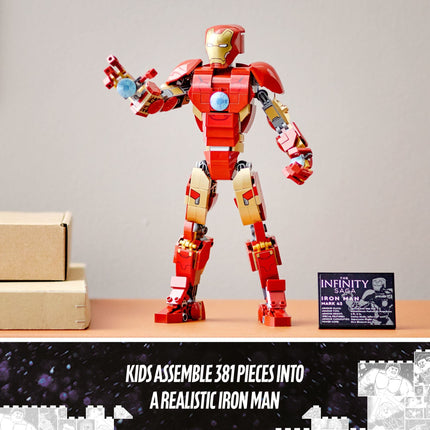 LEGO Marvel Iron Man Figure 76206 Collectible Buildable Toy, Kids Bedroom Display Model from Avengers: Age of Ultron, Infinity Saga Set