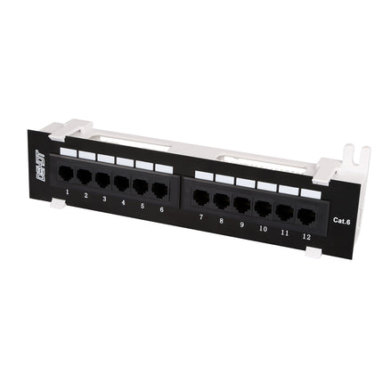 Dshot 12 Port UTP 10 inch Cat6 Network Wall Mount Surface Patch Panel