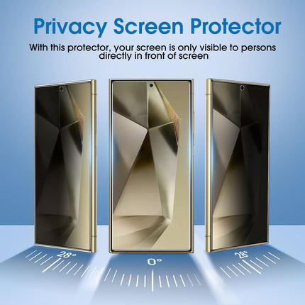 Buy amFilm OneTouch Privacy Screen Protector for Samsung Galaxy S24 Ultra 6.8'' + Camera Lens Protection in India.