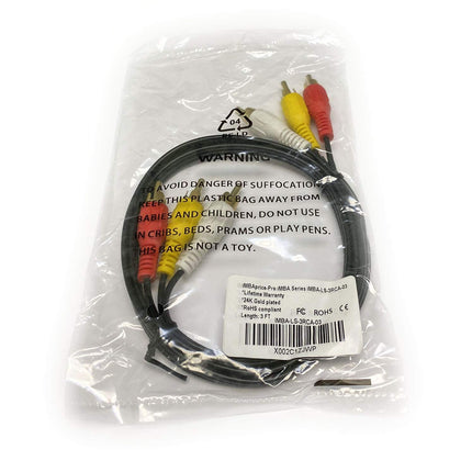 Buy 3FT RCA M/Mx3 Audio/Video Cable Gold Plated - Audio Video RCA Stereo Cable 3ft in India