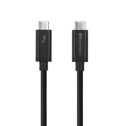 Cable Matters [Intel Certified] 20Gbps Thunderbolt 3 Cable 6.6 Feet (USB C Thunderbolt Cable) in Black Supporting 100W Charging