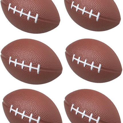 GiftExpress 1 Dozen 4" Foam Mini Football Stress Balls, Mini Sport Balls, Superbowl Decoration Party Favor, Football Themed Party Supplies (Football)