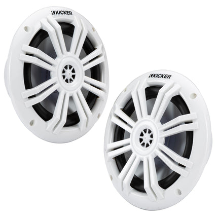 buy Kicker 49KM604W 6-1/2" 6.5" KM-Series 150W Peak/50W RMS Marine Speakers KM604W in India