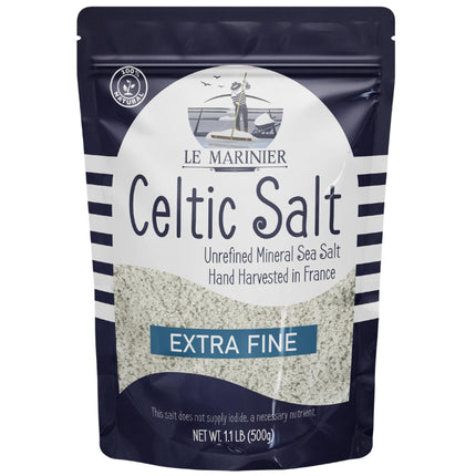 Buy Le Marinier Celtic Salt Extra Fine, 1.1lb - 18oz. Unrefined French Sea Salt 100% Natural, Hand Harvested in India
