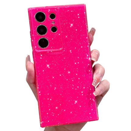 OWLSTAR Compatible with Samsung Galaxy S23 Ultra Case, Cute Glitter Sparkly Bling Phone Cover for Women Girls (Hot Pink)