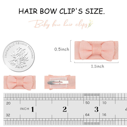 Buy CÉLLOT 40pcs Baby Bows for Girls Mini Bow Snap Clip Baby Hair Clip Grosgrain Ribbon 1.2" Tiny H in India