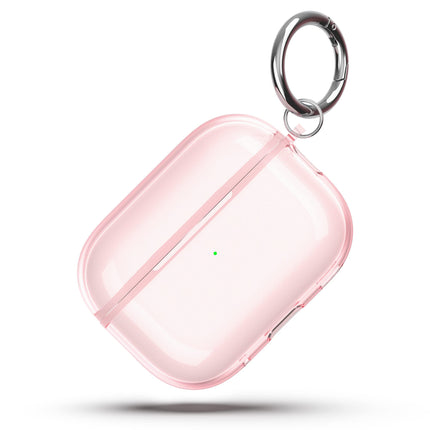 ULAK Compatible with Airpods Pro & AirPods Pro 2 Case, Design Soft TPU Airpods Pro 1st/2nd Generation Case Cover 2022/2019 with Ring Keychain Shockproof Protecitve Cover, Light Pink