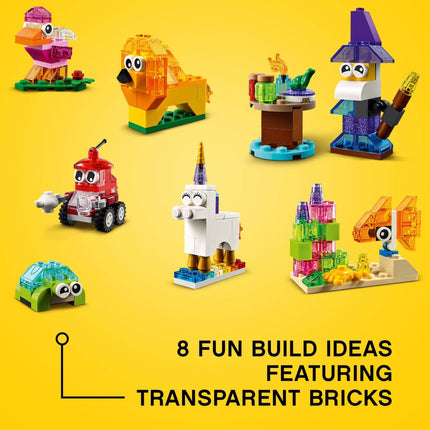 buy LEGO Classic Creative Transparent Bricks Building Set 11013 for Girls and Boys, STEM Toy and Prescho in India