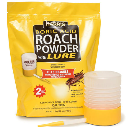 Buy Harris Boric Acid Roach and Silverfish Killer Powder w/Lure, Powder Duster Included in The Bag (32oz) in India