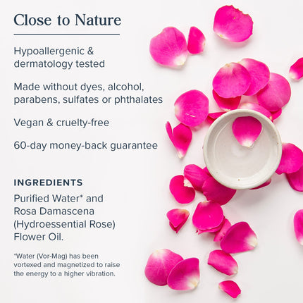 Heritage Store Rosewater, Hydrating Formula for Skin & Hair, No Dyes or Alcohol, Vegan 8oz