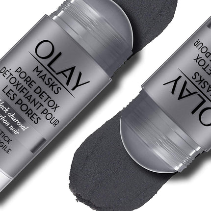 Face Mask by Olay, Clay Charcoal Facial Mask Stick, Pore Detox Black Charcoal, Spa and Beauty Gift for Women 1.7 Oz