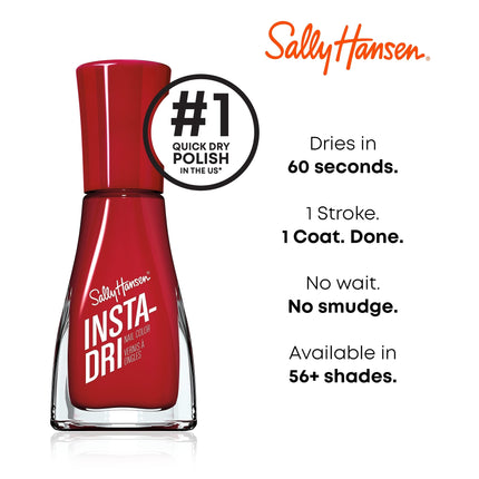 Sally Hansen Insta-Dri Fast-Dry Nail Color, 10.790g, White On Time - 113