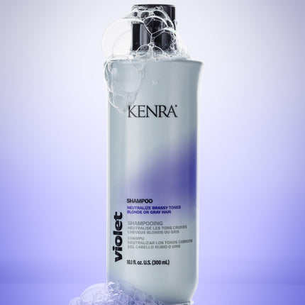 Kenra Violet Shampoo | Eliminates Brassy Tones | Purple Pigment + Deposit | Neutralizes Yellow | Moisturizes Processed Hair | Enhances Vibrancy of Blonde or Gray Hair | Color Safe | 10.1 fl. oz.